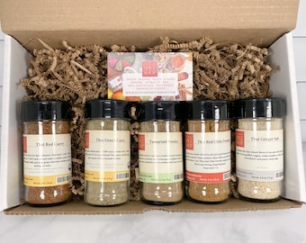 Flavors of Thailand Gift Box, Gourmet Thai Spices, Gift for Foodie