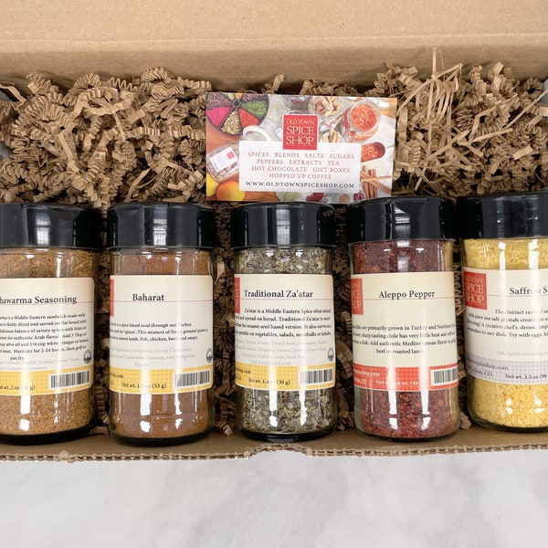 Flavors of the Middle East Gift Box, Gourmet Middle Eastern Spices, Gift for Foodie