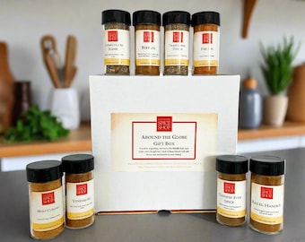 Around the Globe Gift Box, Argentina, Morocco, Indian and Middle East Spices, Gift Box, Wedding Gift, Foodie Gift