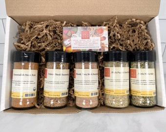 Sizzling Steak Gift Box, Gourmet Grilling Spices, Gift for Dad