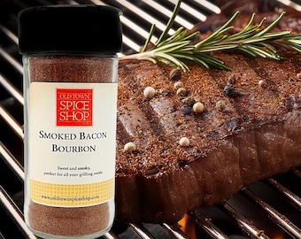 Smoked Bacon Bourbon, Gift for Dad, Grilling Gift, Great on Steak and Pork, BBQ Seasoning, Barbeque Spices, Dry Rub or Marinade