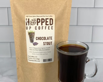 Hopped Up Coffee - Chocolate Stout, Beer Coffee, Specialty Coffee, Beer Lover Gift, Coffee Lover Gift