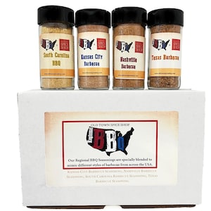 Regional Barbecue Seasonings Gift Box, BBQ Spices, Grilling Barbeque Seasonings