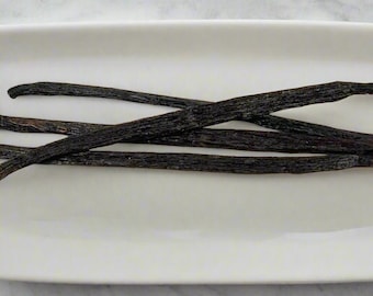 Vainas de vainilla de Madagascar, especias para hornear, condimentos especiales.