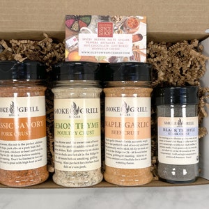 Smoke & Grill Gift Box, Grilling and Smoker Spices, Gift for Dad