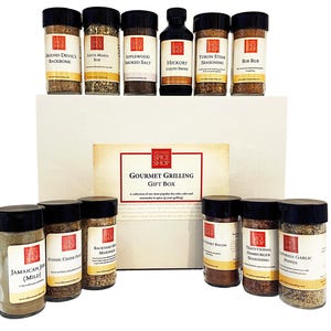 Gourmet Grilling Gift Box, Barbeque Spice Set, Gift for Dad or Husband