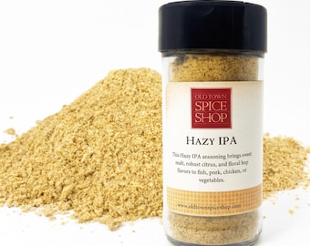 Hazy IPA Hopped Up Seasoning - Gourmet Craft Beer Spice Rub with Real Hops, Gift for Beer Lover, Citrusy Grilling Spices for Chicken & Fish