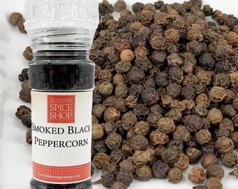 Smoked Black Peppercorns: Gourmet Whole Black Pepper, Gift for Foodie