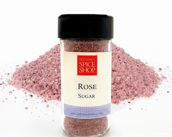 Rose Infused Turbinado Sugar, Floral Baking Sugar
