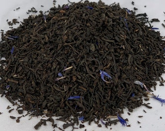 Earl Grey Black Tea with Orange Pekoe Tea and Cornflower Petals, Strong Bergamot Flavor, Tea Lover Gift