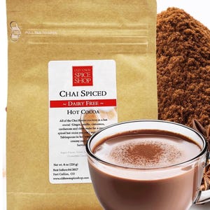 Non-Dairy Chai Spiced Hot Cocoa: Dairy-Free Gourmet Cocoa Mix