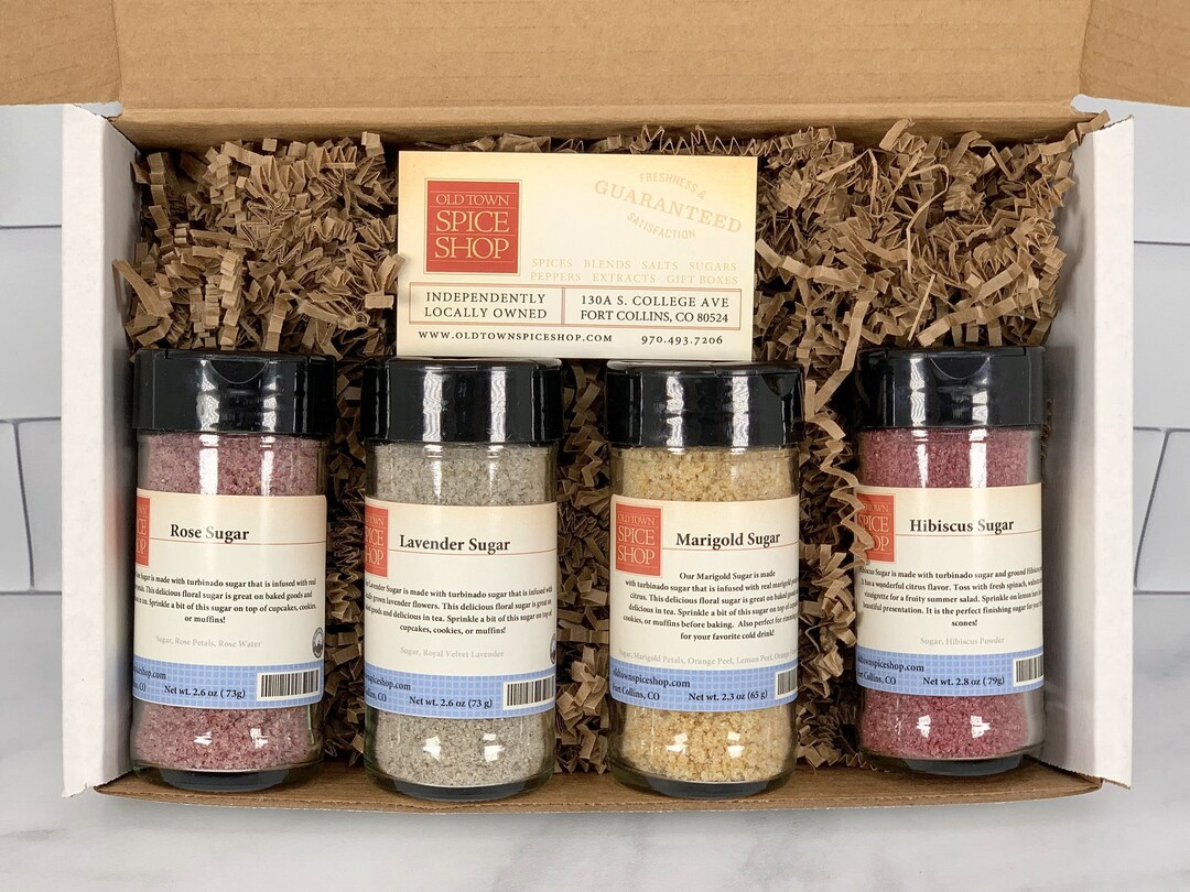 Floral Sugar Bouquet Gift Box Gourmet Flavored Sugar Gift
