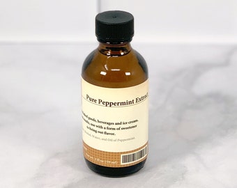 Pure Peppermint Extract, Flavorings and Emulsions, Gift for Baker