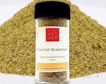 Poultry Seasoning Blend, Herb Chicken Rub for Roasting and Grilling, Gourmet Turkey Spice Mix, Homemade Style Seasoning Gift
