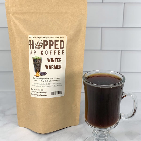 Hopped Up Coffee -Winter Warmer, Beer Coffee, Specialty Coffee, Beer Lover Gift, Coffee Lover Gift