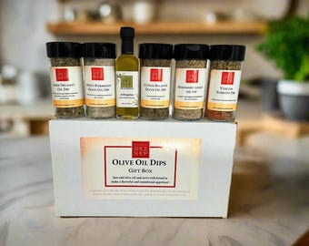 Olive Oil Dips Gift Box, Gourmet Spices, Gift for Foodie, Easy Entertaining