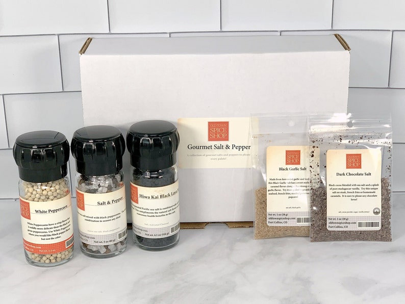 Gourmet Salt & Pepper Gift Box Spice Set Gift for Foodie Etsy