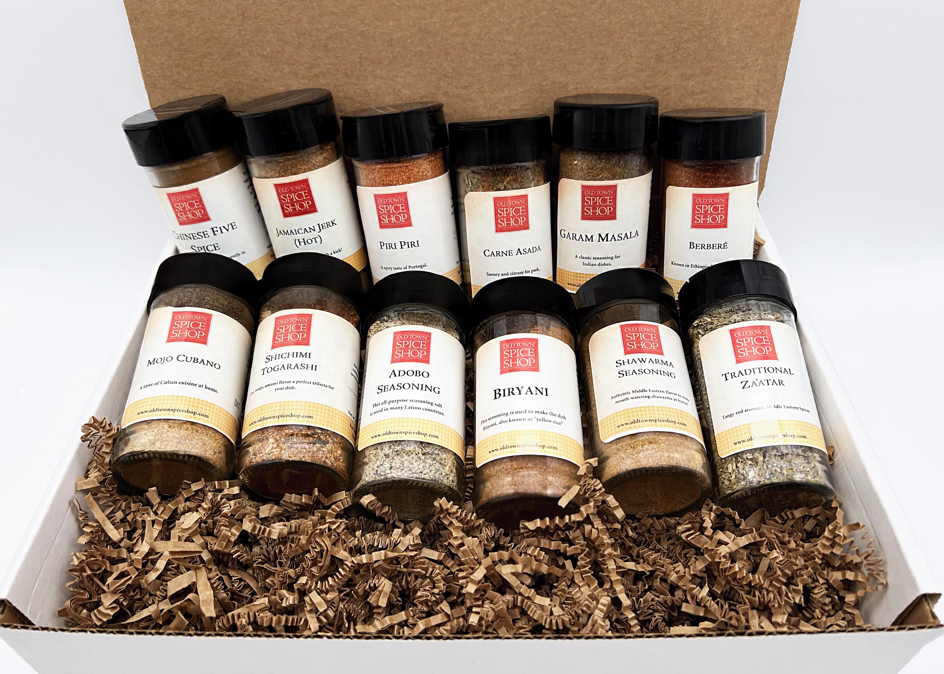Cooking Samper Global Spice Sampler Set - World Traveler Cooking Gift - 12 Exotic ...