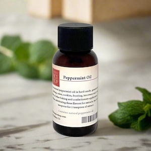 Natural Peppermint Oil: Baking & Candy Making (1 fl oz)