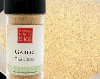 Ajo granulado, especia de cocina gourmet