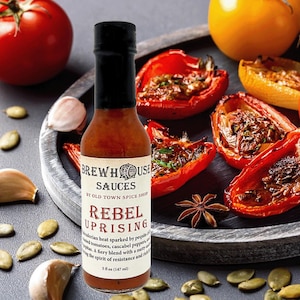 Rebel Uprising Hot Sauce, Gourmet Hot Sauce, Medium Pequin Pepper Sauce, Hostess Gift, Foodie Gift