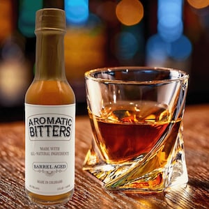 Aromatic Barrel-Aged Bitters: Gourmet Cocktail Mixer (5oz)