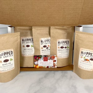 Hopped Up Coffee - Sample Pack, Beer Coffee, Specialty Coffee, Beer Lover Gift, Coffee Lover Gift