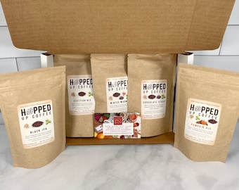 Hopped Up Coffee - Sample Pack, Beer Coffee, Specialty Coffee, Beer Lover Gift, Coffee Lover Gift