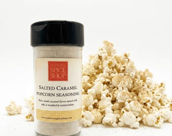 Salted Caramel Popcorn Seasoning, Popcorn Toppings, Movie Night Gift