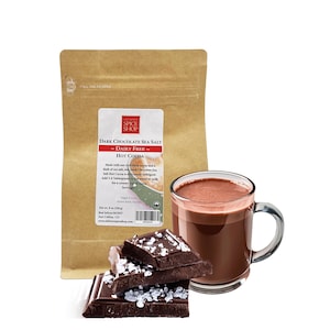 Dark Chocolate Sea Salt Hot Cocoa: Dairy-Free Gourmet Cocoa