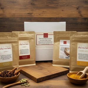 Chai Latte Lover's Gift Box, Spiced Tea & Cocoa Collection