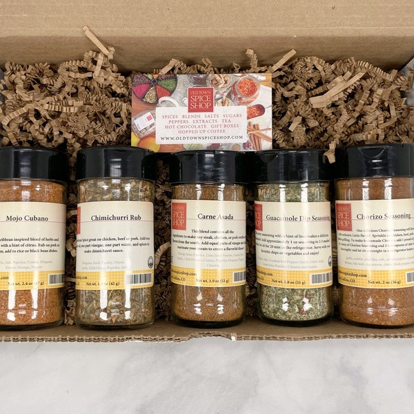 Flavors of Latin America Gift Box, Gourmet Spices, Gift for Foodie
