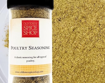 Poultry Seasoning Blend, Herb Chicken Rub for Roasting and Grilling, Gourmet Turkey Spice Mix, Homemade Style Seasoning Gift