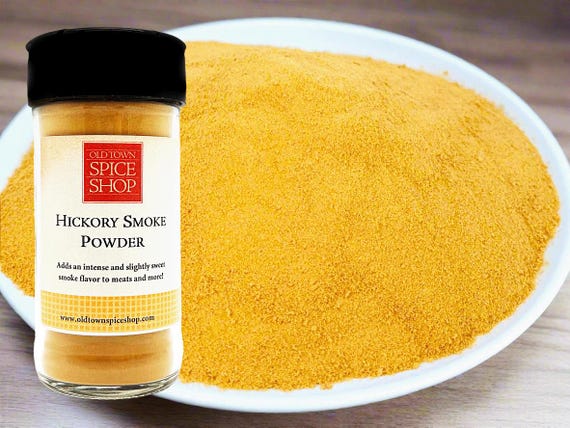 Hickory Smoke Powder for Jerky, Natural BBQ Seasoning, Liquid Smoke Alternative for Smoked Meat, Homemade Beef Jerky Spice, Barbecue Dry Rub