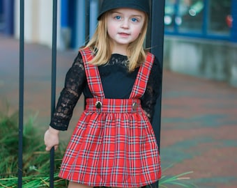 Dreaming Kids Red Plaid Rushed Jumper