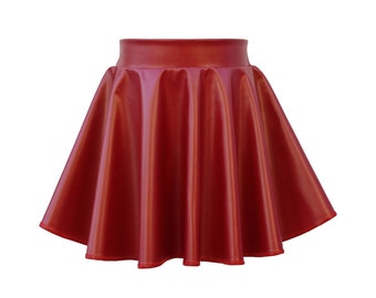 Dreaming Kids dk Red Faux Leather Skirt