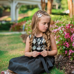 Dreaming Kids Black Silver Sequin Dress image 3