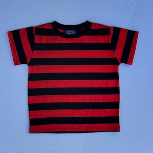 Kids Red and Black Striped Shirt Stripe T shirt Toddler Tee Halloween Calvin Costume Linus Etsy