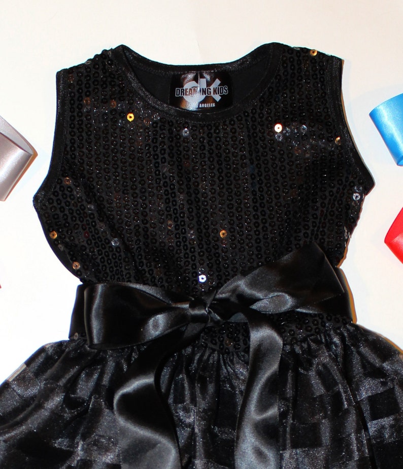 Dreaming Kids Black Sequin Dress image 5