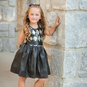 Dreaming Kids Black Silver Sequin Dress image 2