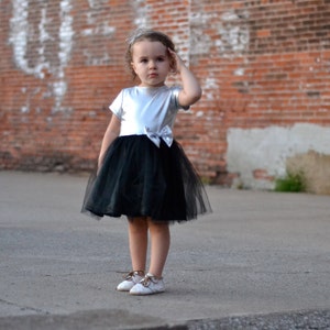 Dreaming Kids Silver & Black Tutu Cap Sleeve Dress Infant, Toddler, Girls image 3