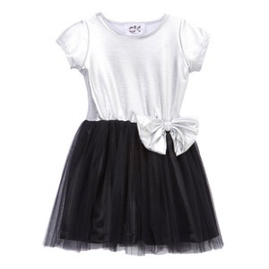 Dreaming Kids Silver & Black Tutu Cap Sleeve Dress Infant, Toddler, Girls image 5
