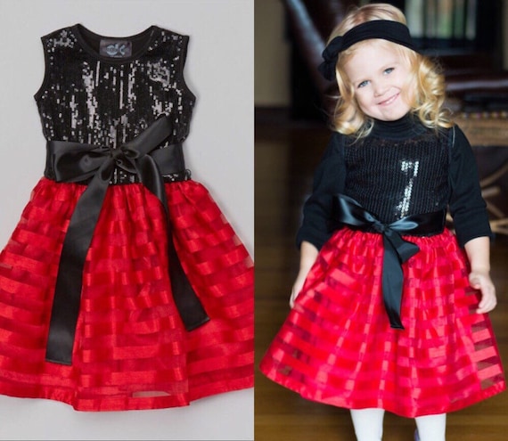 Red Stripe Sequin Dress - Infant, Toddler & Girls Red Stripe Sequin Dress - Infant, Toddler & Girls