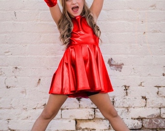 Dreaming Kids Red Metallic Dress