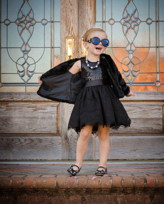 Idealmente cómodo velocidad Vestido de lentejuelas de encaje negro Bebé Niño pequeño - Etsy España