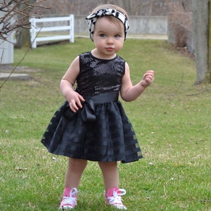 Dreaming Kids Black Sequin Dress image 1