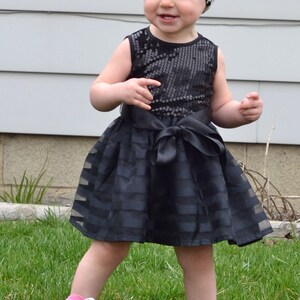 Dreaming Kids Black Sequin Dress image 2