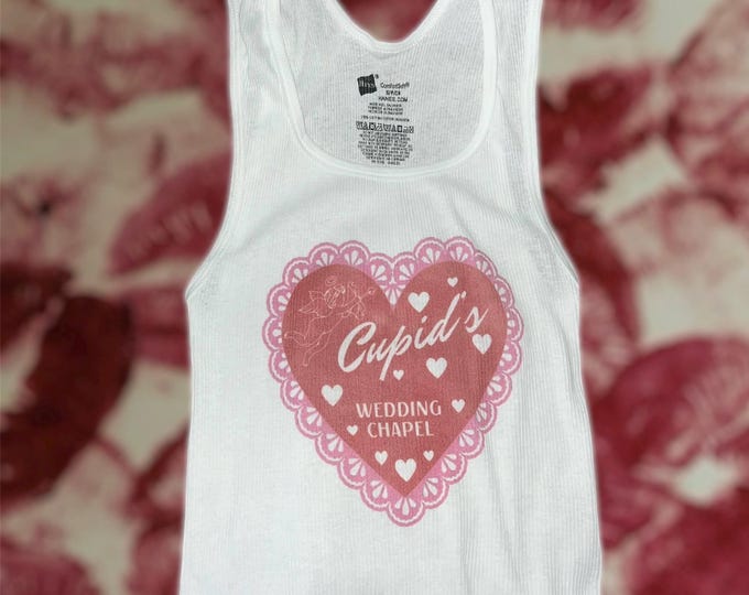 Featured listing image: Cupid’s Wedding Chapel Vintage Inspired Tank Top