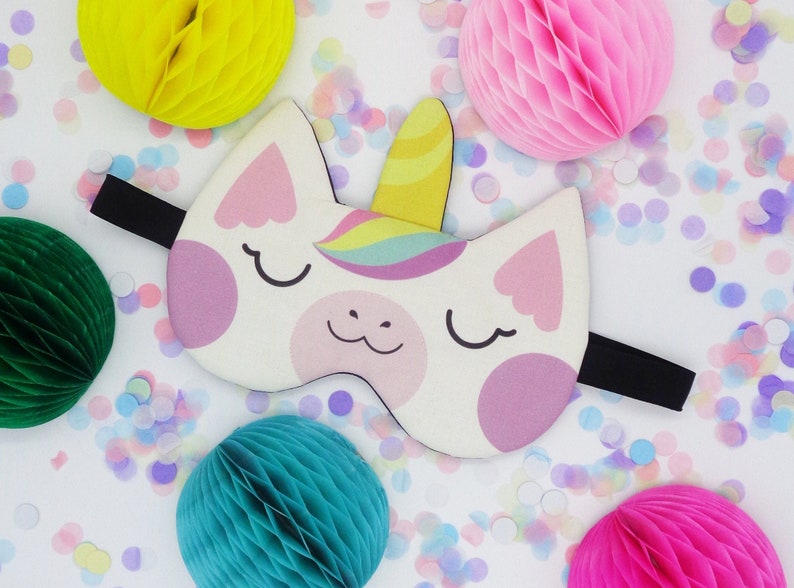 Travel Eye Mask Unicorn Sleep Mask Silk Backed Soothing Eye Mask Travel Gift Kawaii Sleeping Mask Sleep Aid Relaxing Eyewear