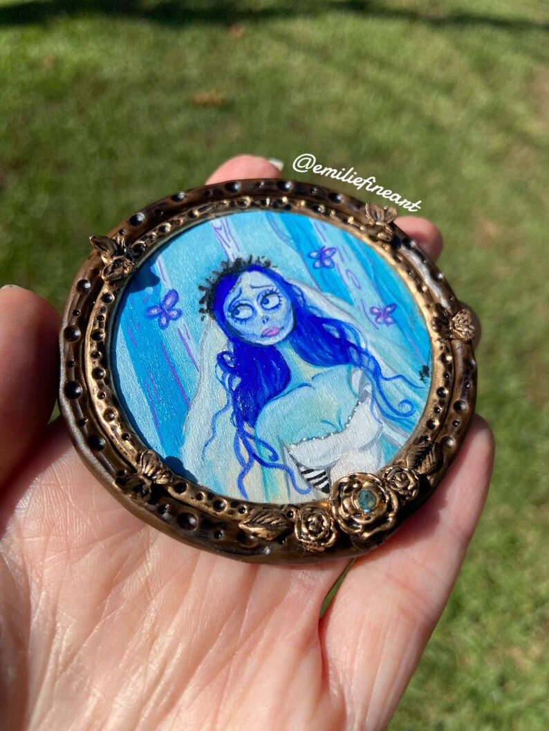 Miniature 1:12th Scale Tim Burton Corpse Bride Painting With Handmade ...